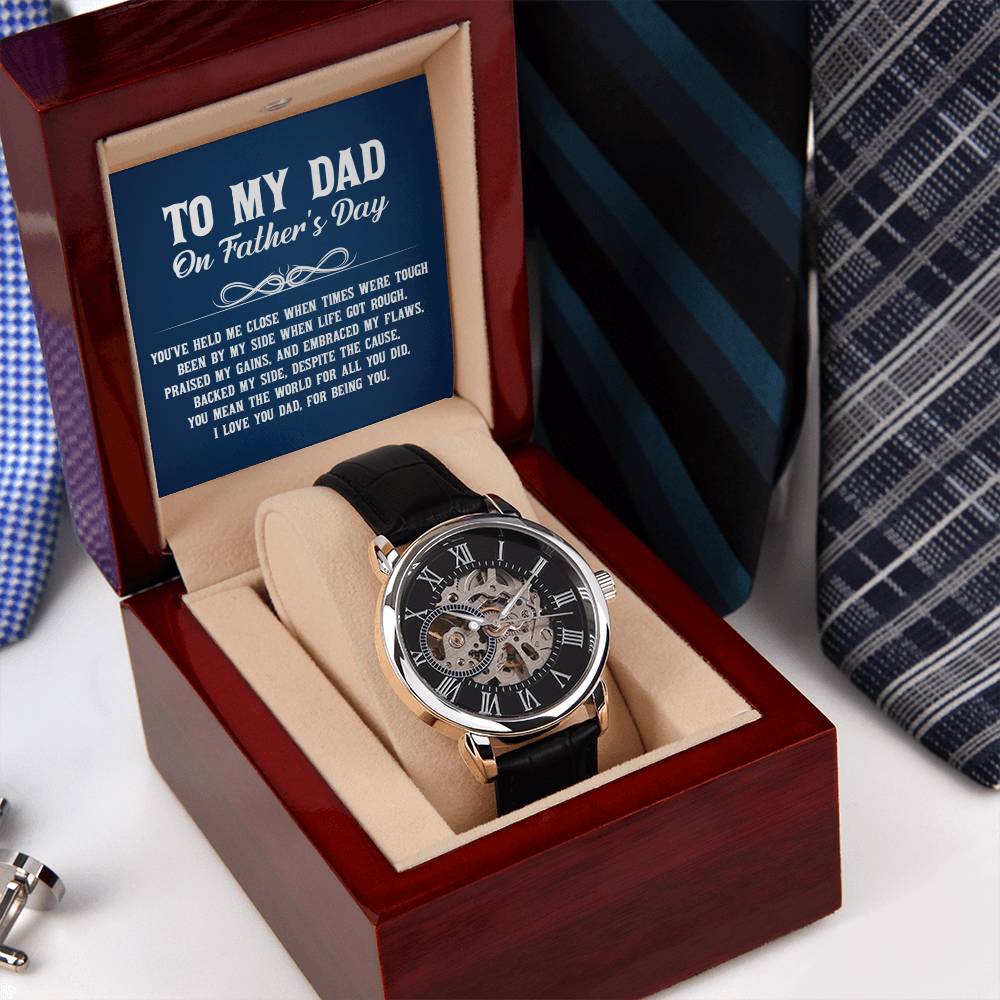 Gift For Dad Openwork Watch - You've Held Me Close