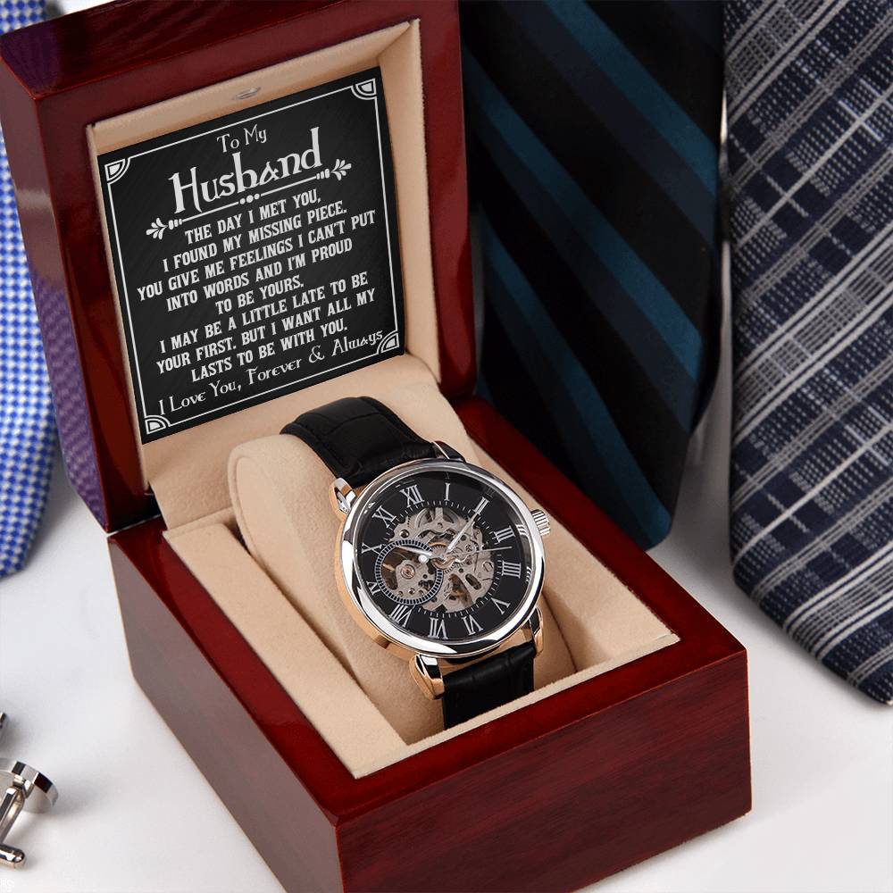 To My Husband Openwork Watch