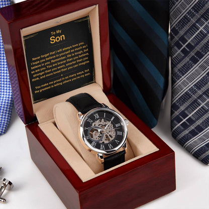 Son, You Make Me Proud - Openwork Watches