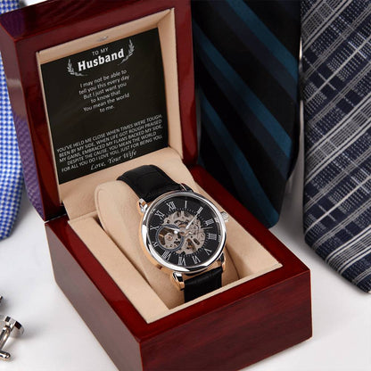 Gift For Husband Just Be You Openwork Watch