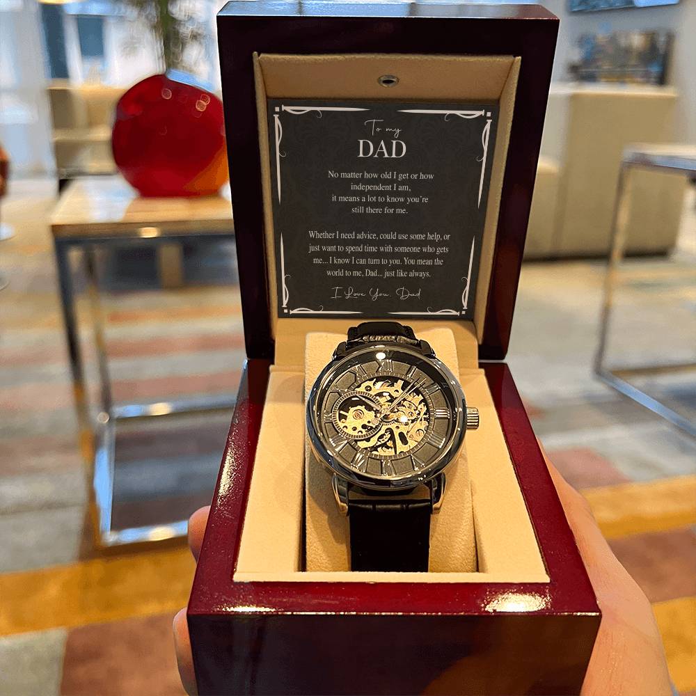 To My Dad Gift Watch Openwork Watch For Dad Father's Day Watch With Message Card Dad Gift From Daughter Dad Gift From Son Dad Birthday Present(1)