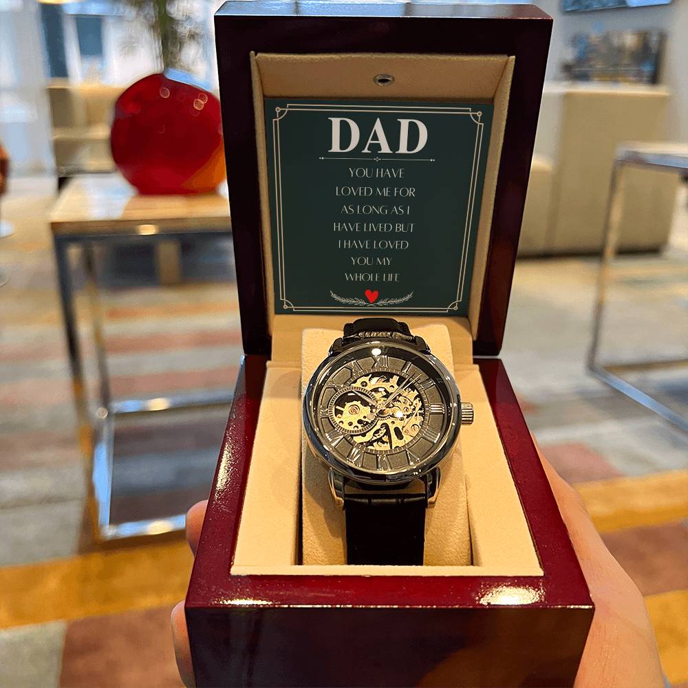 To My Dad Openwork Watch Gift For Dad Father's Day Gift Gift For Dad From Daughter Dad Birthday Gift