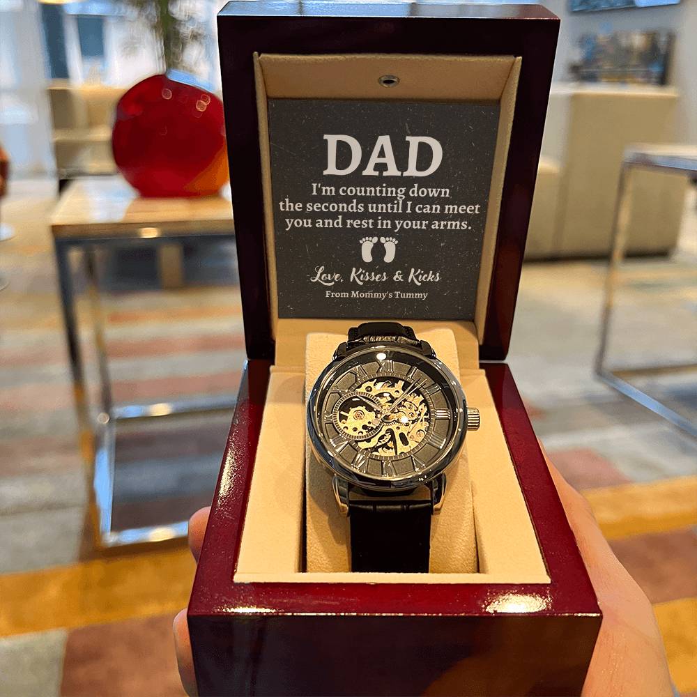 First Time Dad Gift New Dad Gift Father's Day Gift From Baby Bump Openwork Watch Gift Daddy To Be Fathers Day Gift Soon To Be Daddy 1