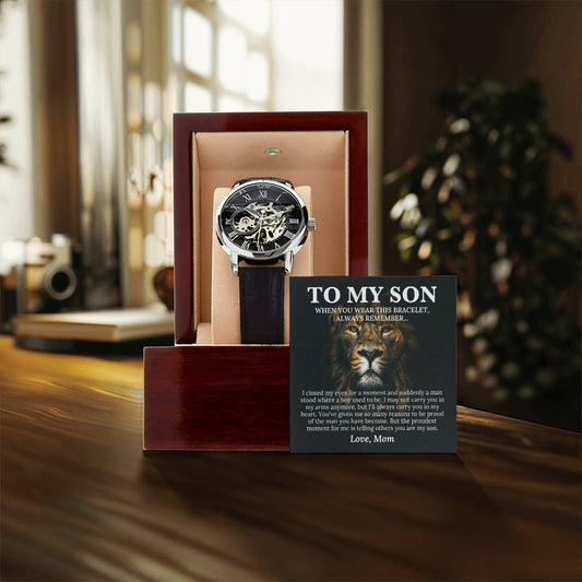 To My Son Openwork Watches, Graduation Gift From Mom, College Graduation Gift For Son From Mom,