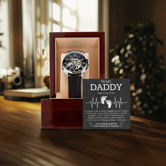 New Dad On Fathers Day New Dad New Daddy Gift Daddy To Be Gift Daddy Gift From A Bump New Dad Gifts Openwork Watch