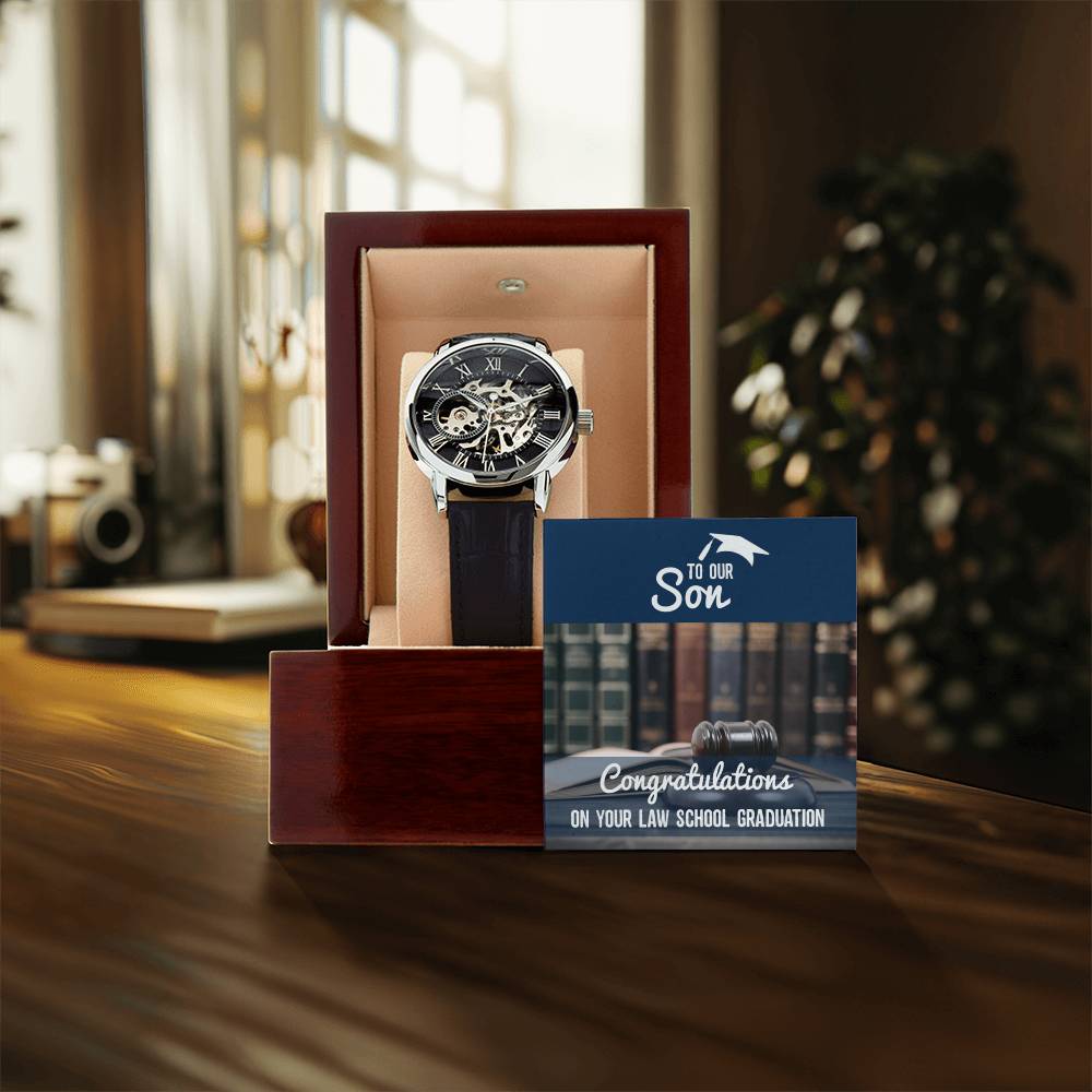 To Son From Parents Law School Graduation Gift Openwork Watch