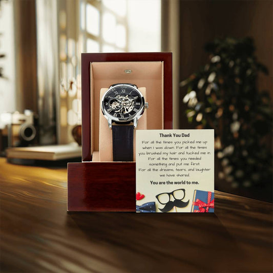 Father's Day Gift For Dad To My Dad Openwork Watch Dad Birthday Gift