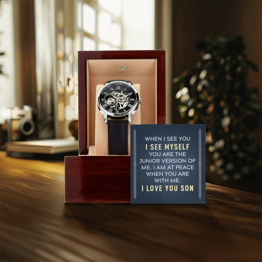 To My Son - When I See You - Men's Openwork Watch
