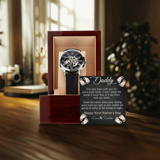 Daddy First Father's Day Openwork Watch