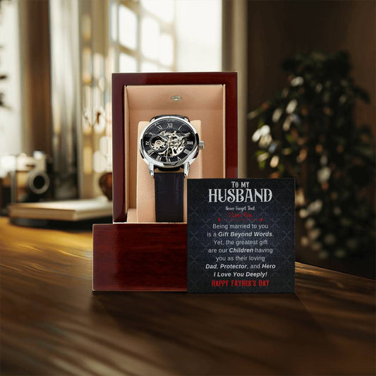 Father Day Gift From Wife, Openwork Watches, Dad Gifts From Wife
