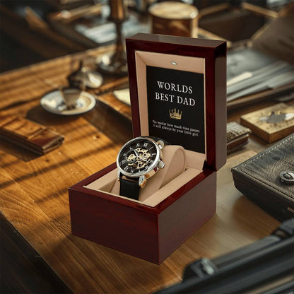 Men's Openwork Watch - Worlds Best Dad
