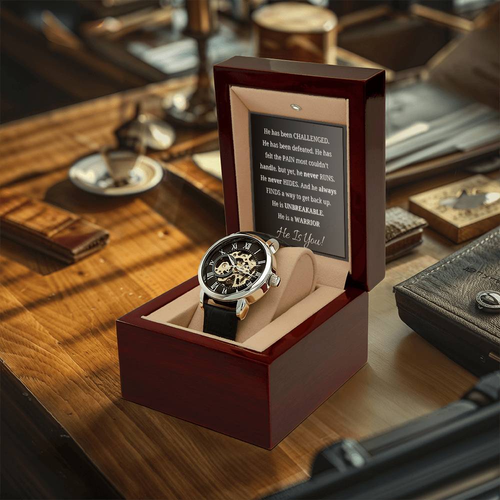 Breathe Anxiety Relief Gift, Sending Hugs And Appreciation Openwork Watches For Him