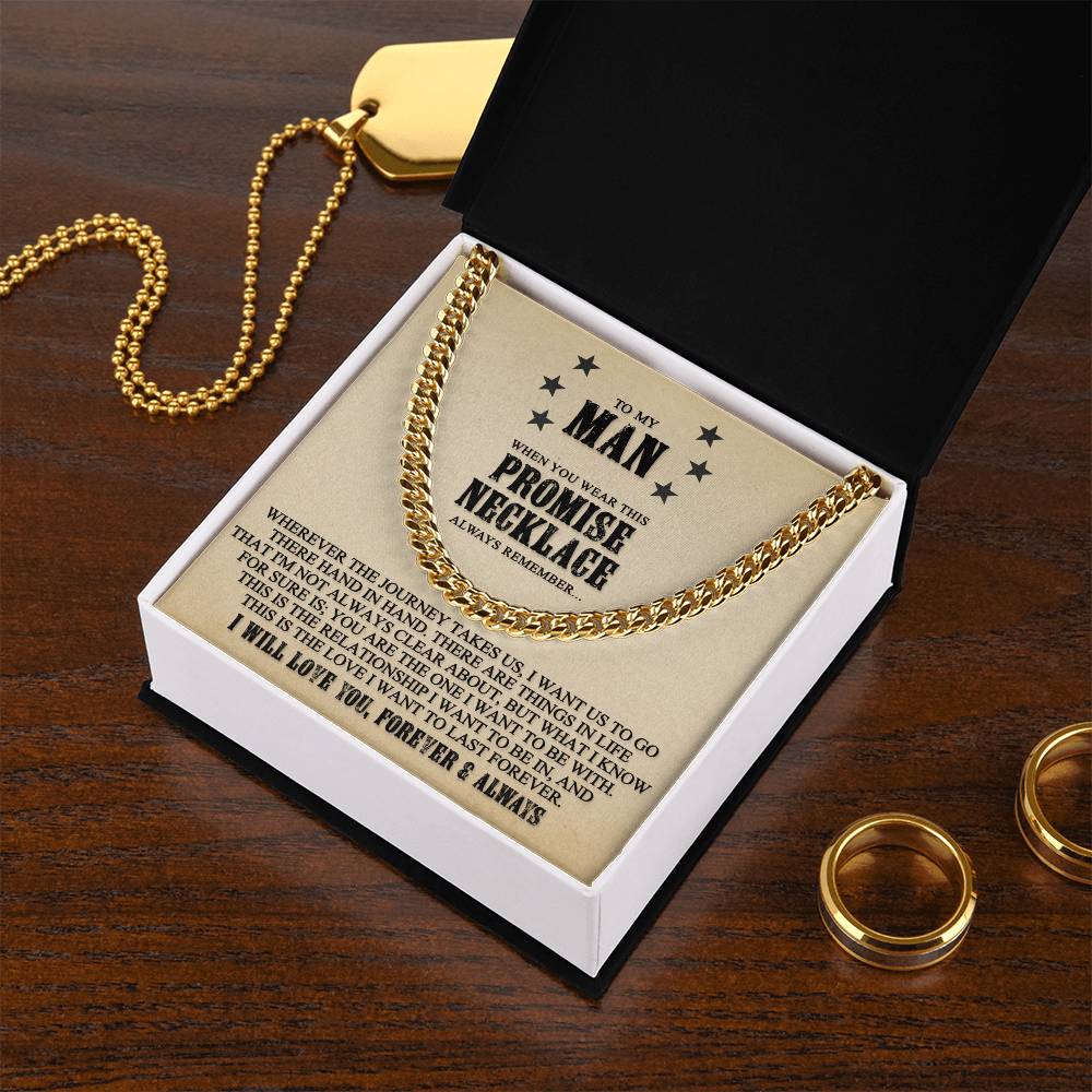 Promise Necklace Cuban Link Chain