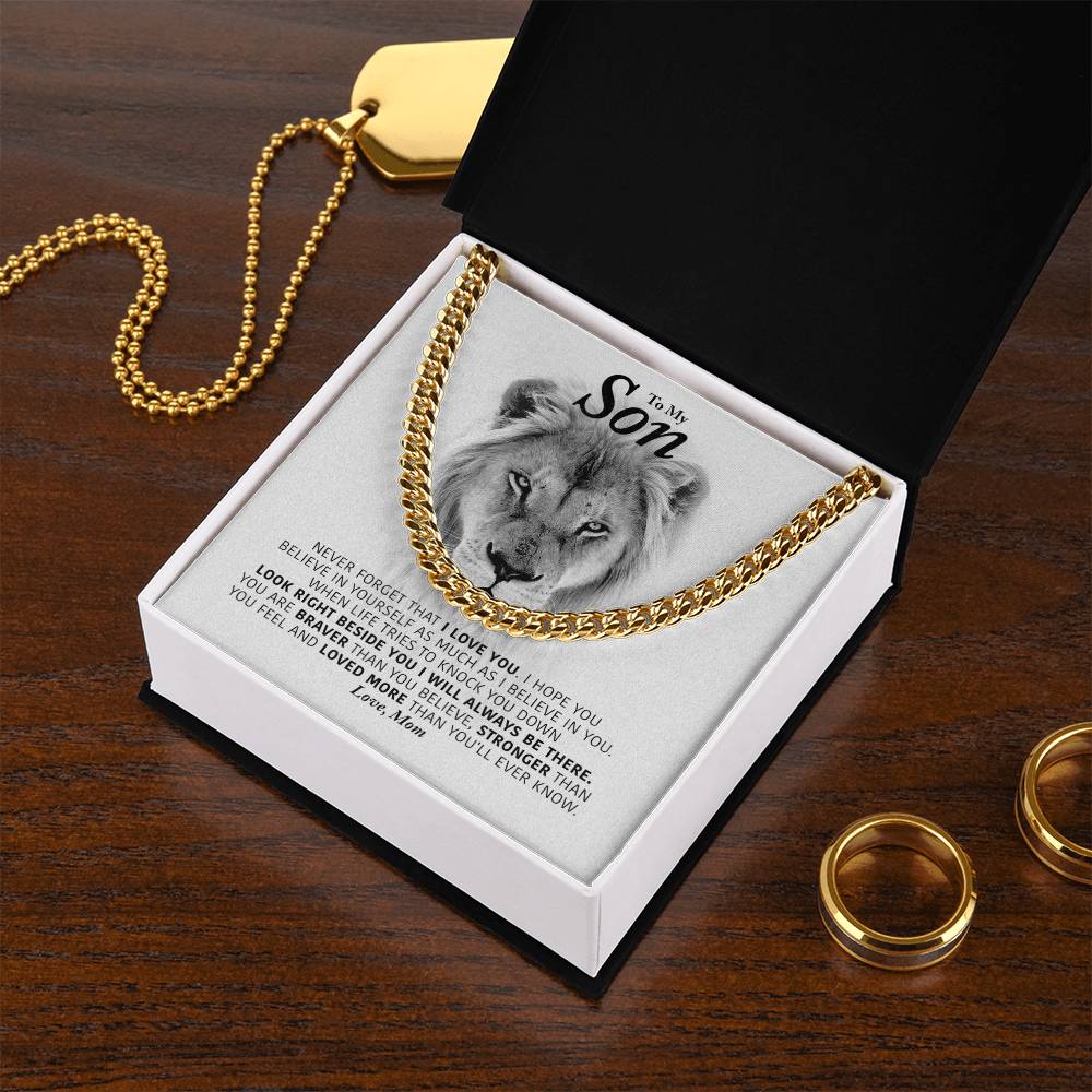 My Son - I Will Always Be There Cuban Link Chain