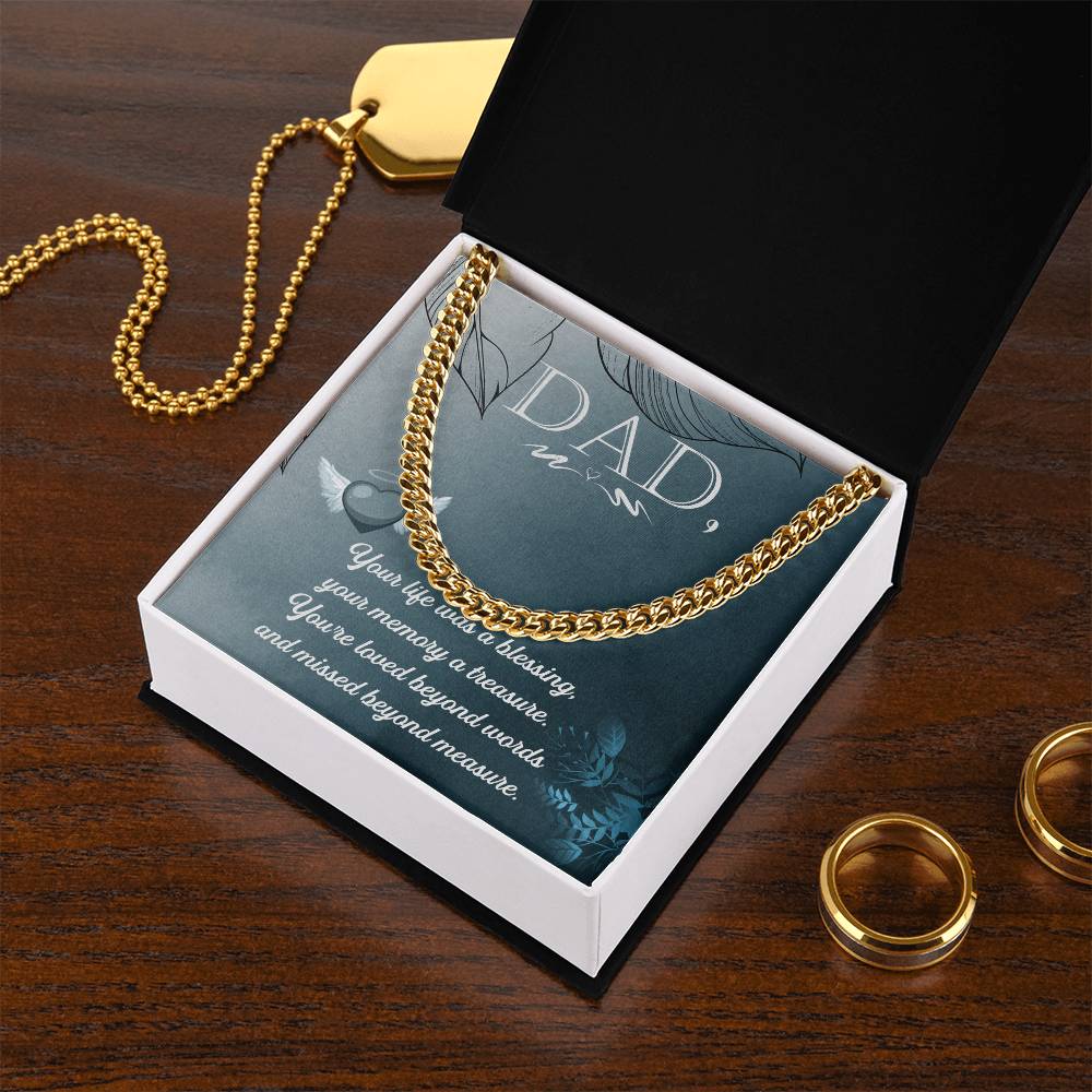 Love Dad Cuban Link Chain