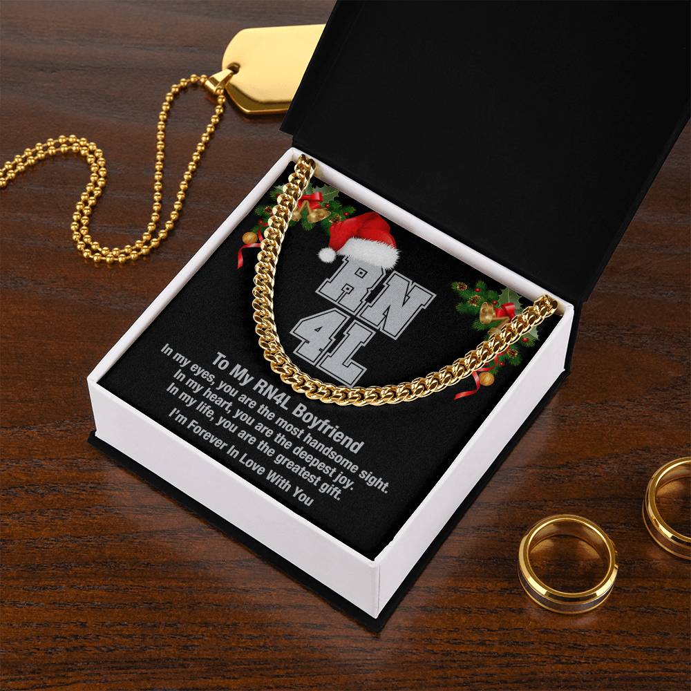 My Rn4l Boyfriend Cuban Link Chain Necklace