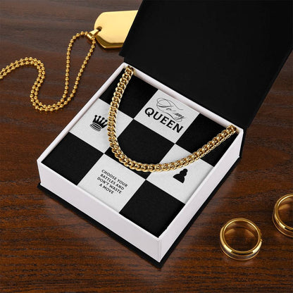 To My Queen Cuban Link Chain