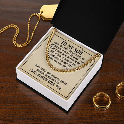 Gift For Son - Cuban Link Chain Necklace - Trending Now