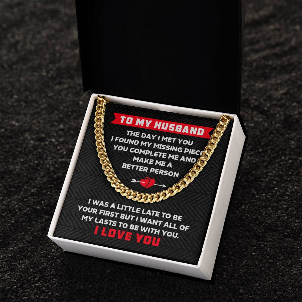 To My Husband - Cuban Link Chain