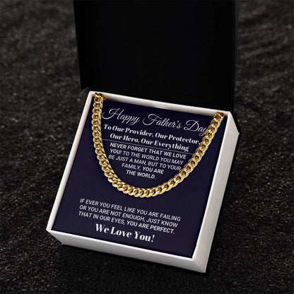 Our Everything Father's Day Necklace Cuban Link Chain