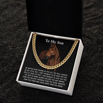 To My Son Necklace Gift For Son Son Graduation Graduate Gift Fathers Day Father Son Gift Mens Silver Cuban Link Chain