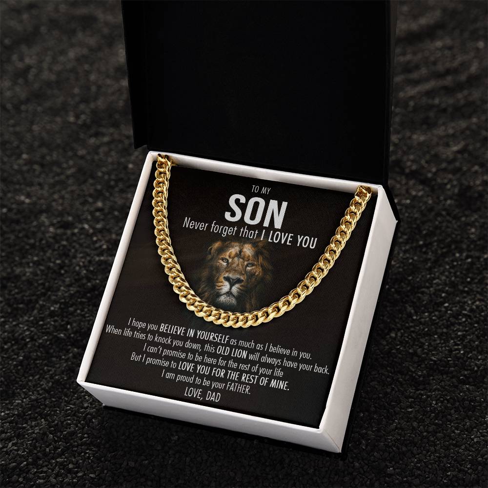Gift For Son - Always Have Your Back - Cuban Cuban Link Chain