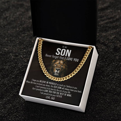 Gift For Son - Always Have Your Back - Cuban Cuban Link Chain
