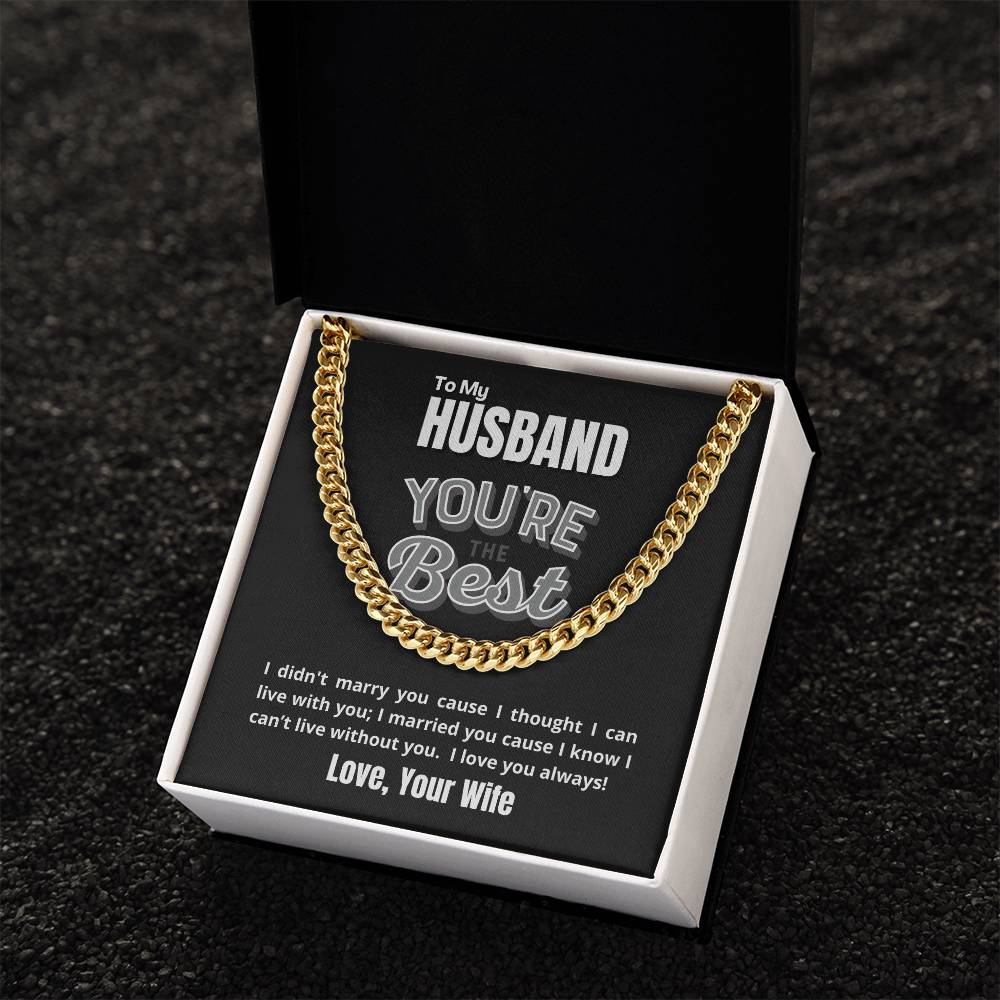 To My Husband - Domain Error Cuban Link Chain