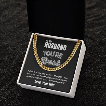 To My Husband - Domain Error Cuban Link Chain