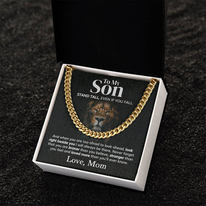 To My Son Chain Necklace Grown Up Son Gift From Mom Son Birthday Graduation Gift Sentimental Gift Cuban Link Chain
