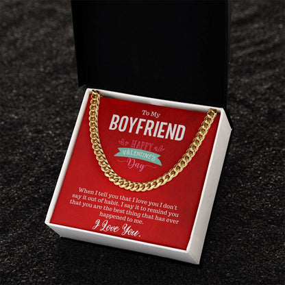 Valentine's Day Gift For Your Boyfriend. Cuban Link Chain