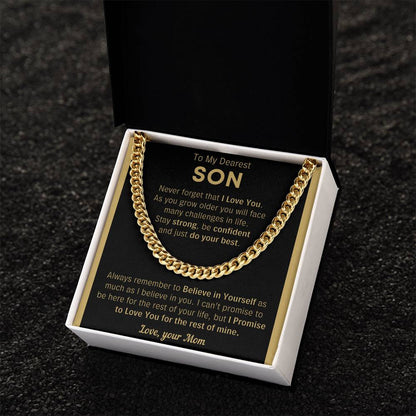 To My Son Just Do Your Best - Cuban Link Chain - Clm8