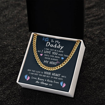 New Dad Gift From Wife Dear Daddy Cuban Link Chain Necklace Gifts For First Time Dads Daddy To Be Gift
