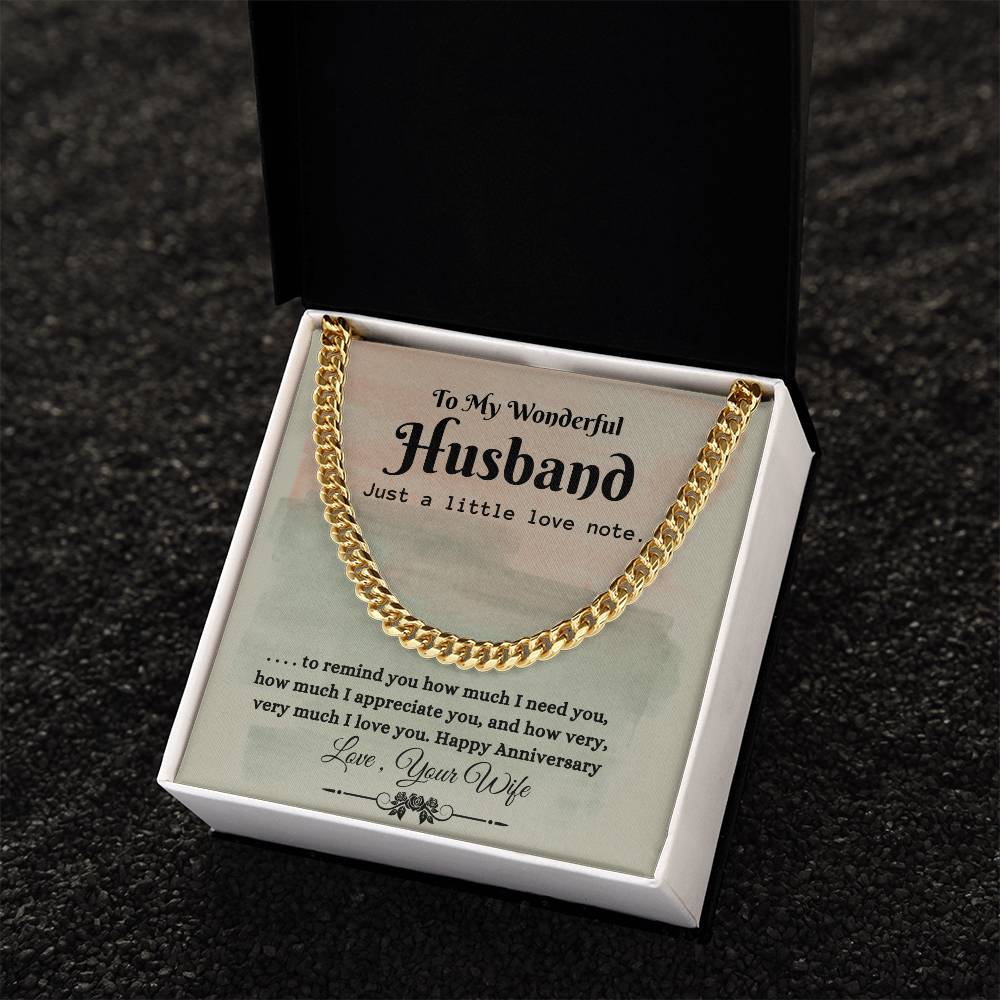 Gift To Husband - Cuban Link Chain Necklace