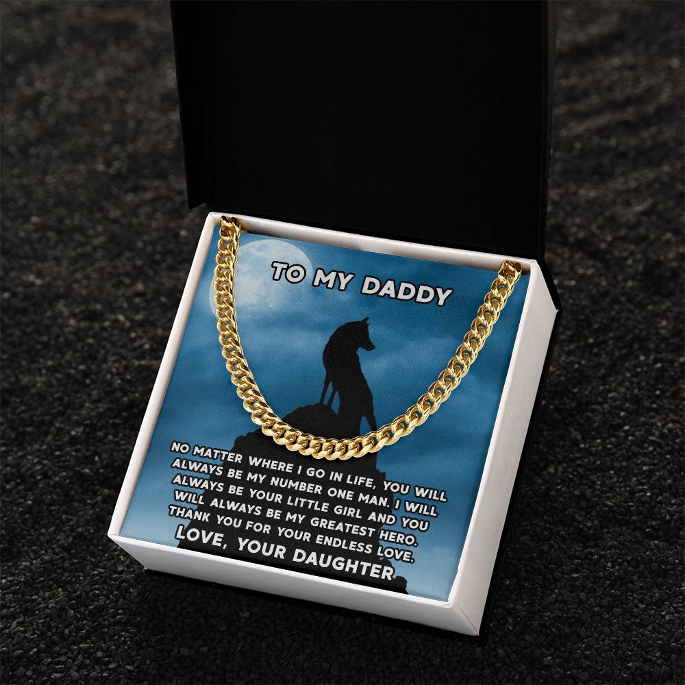 Gifts For Dad From Daughter Silver Cuban Link Chain Fathers Day Gift Dad Birthday Gift For Horse Lover Father Of The B