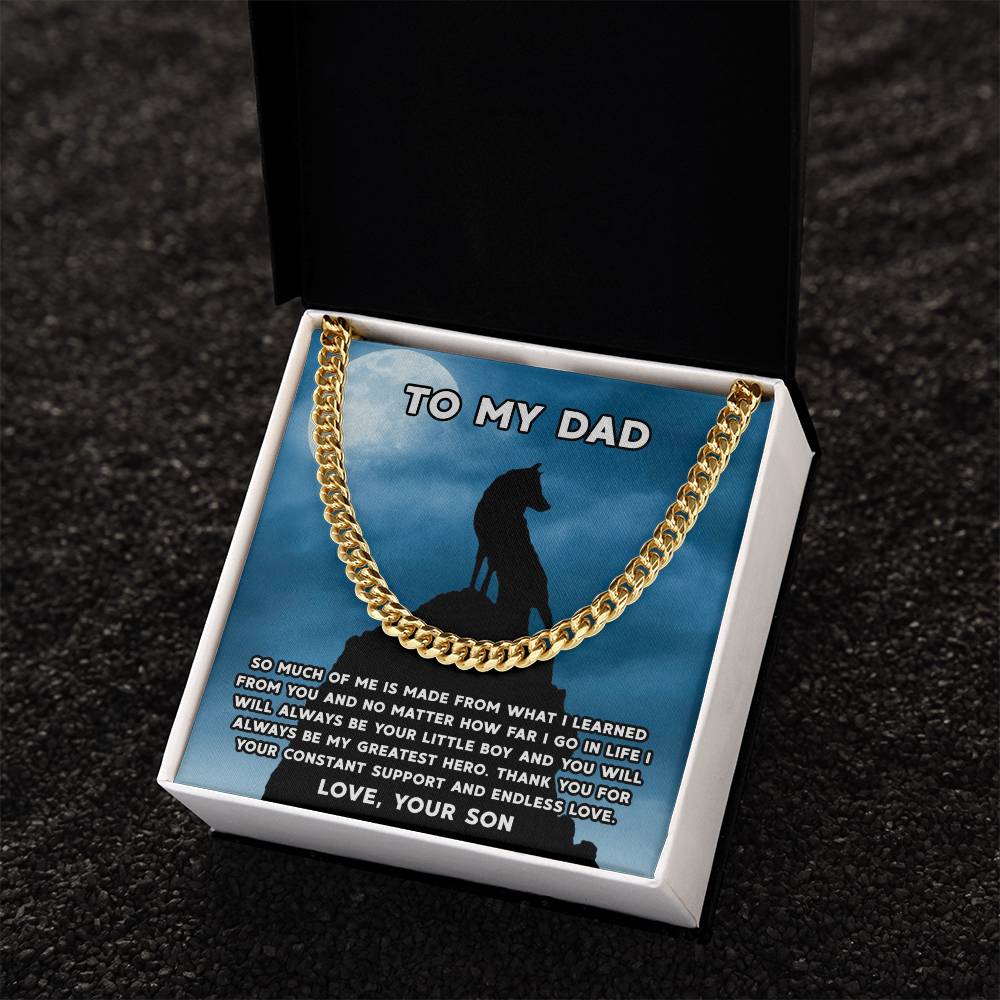 Gifts For Dad From Son Silver Cuban Link Chain Fathers Day Gift Dad Birthday Gift Father Of The Groom Gift