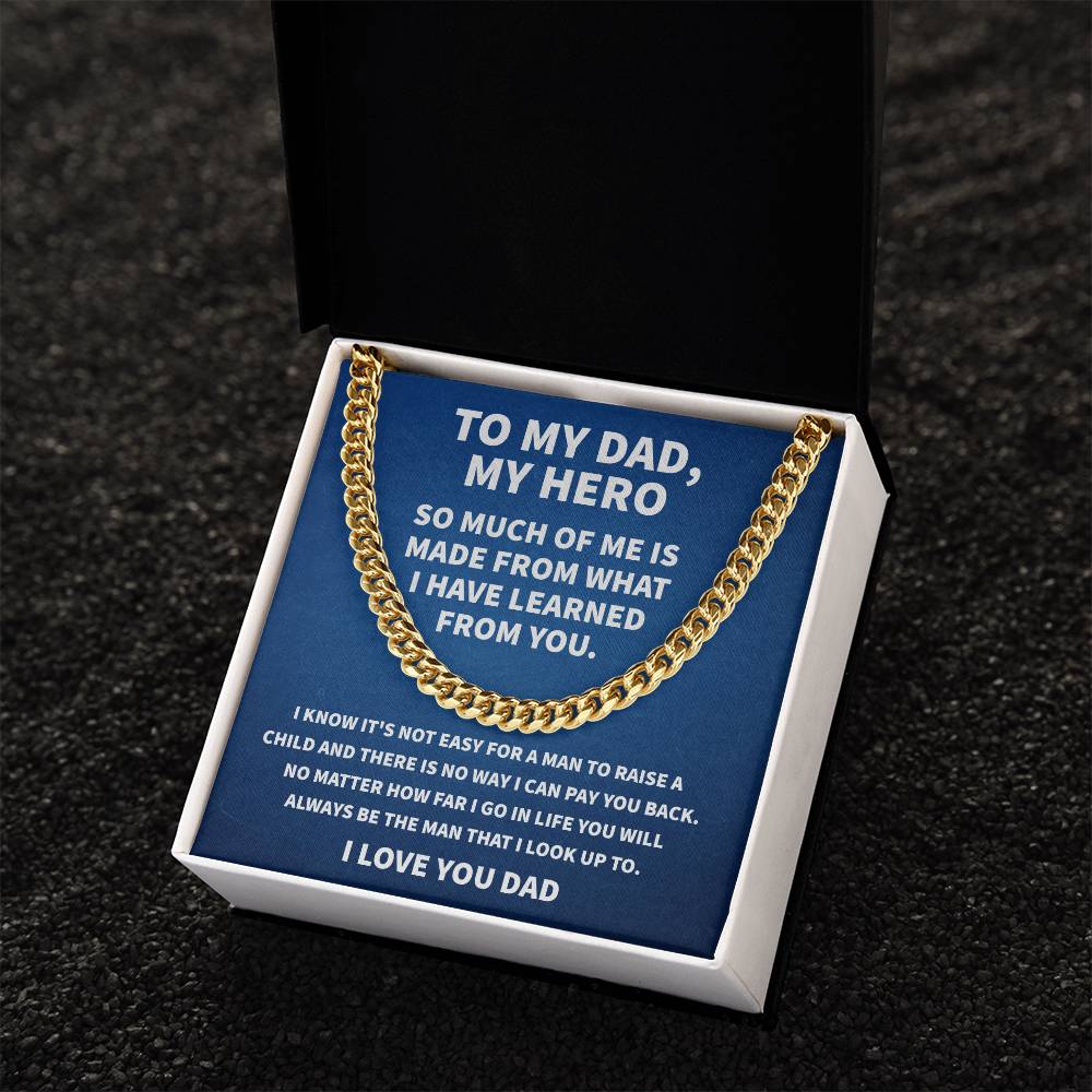 Gift For Dad From Daughter Fathers Day Gift From Son Silver Cuban Link Chain Dad Birthday Gift Father Of The Bride Fat