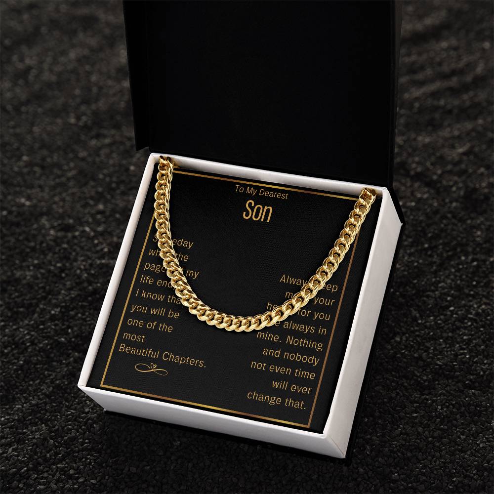 To My Son Gift From Mom  Christmas Gift For Son From Mom  Son Cuban Link Chain Necklace  Sentimental Meaningful Gifts