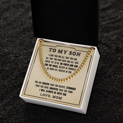 To My Son - Cuban Link Chain Necklace