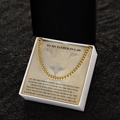 Father In Law Gift From Daughter In Law Fathers Day Gift For Father In Law Christmas Gift For Father In Law Cuban Link Chain