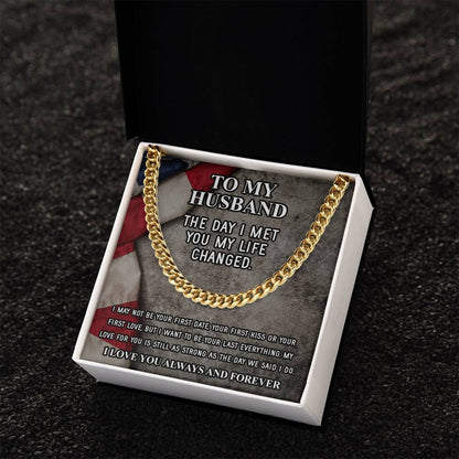 Husband Fathers Day Gift Silver Cuban Link Chain For Men Husband Birthday Gift Anniversary Gift For Husband From Wife