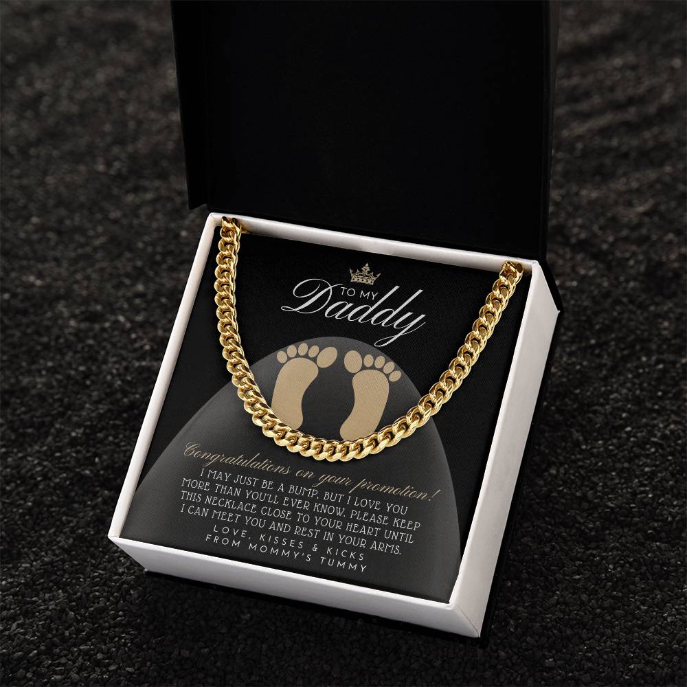 New Dad Promotion Celebration Gift Congratulations On Your Promotion New Daddy Gift From Bump Daddy To Be Promotion Gi Cuban Link Chain