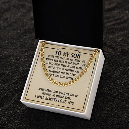 Gift For Son - Cuban Link Chain Necklace - Trending Now