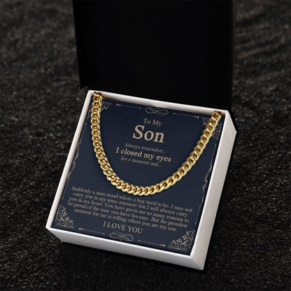 To My Son Gift From Mom Son Necklace From Dad Cuban Chain Necklace For Son Mother To Son Gifts Gifts For Son Birthday Cuban Link Chain