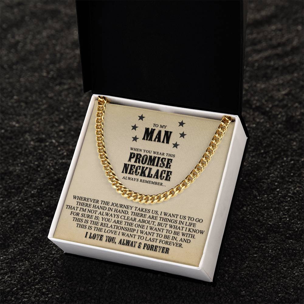 Promise Necklace Cuban Link Chain