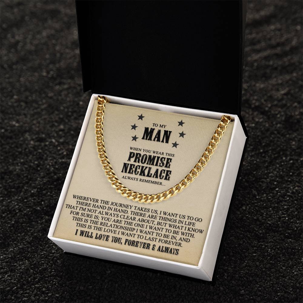Promise Necklace Cuban Link Chain