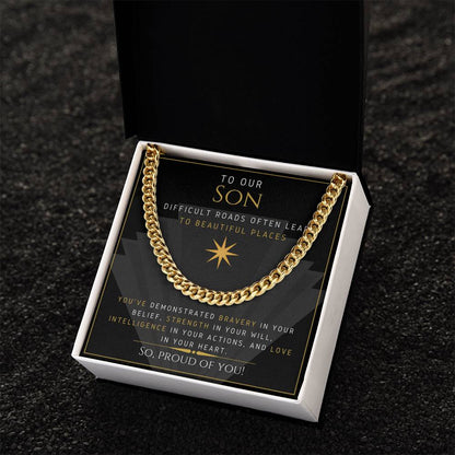 Gift For Son From Mom Cuban Link Chain Gold Link Chain Father Son Gift Son Christmas Gift Birthday Son Gift Son Gift P