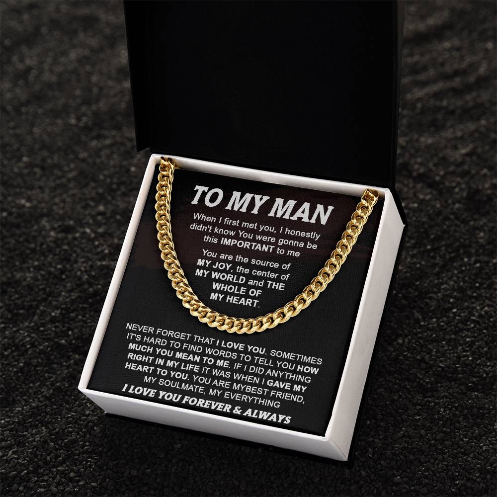 Gift For Your Man - Soulmate - Cuban Cuban Link Chain