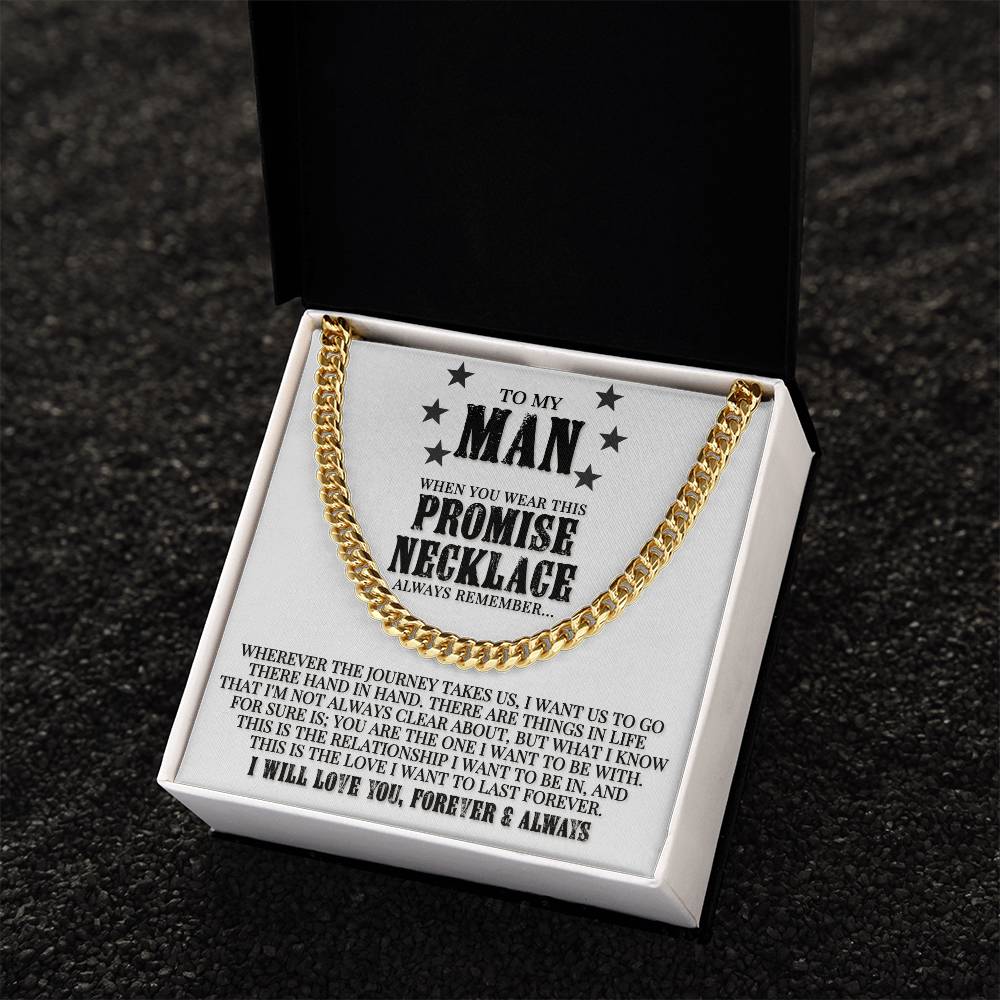 Promise Necklace - Cuban Link Chain Necklace