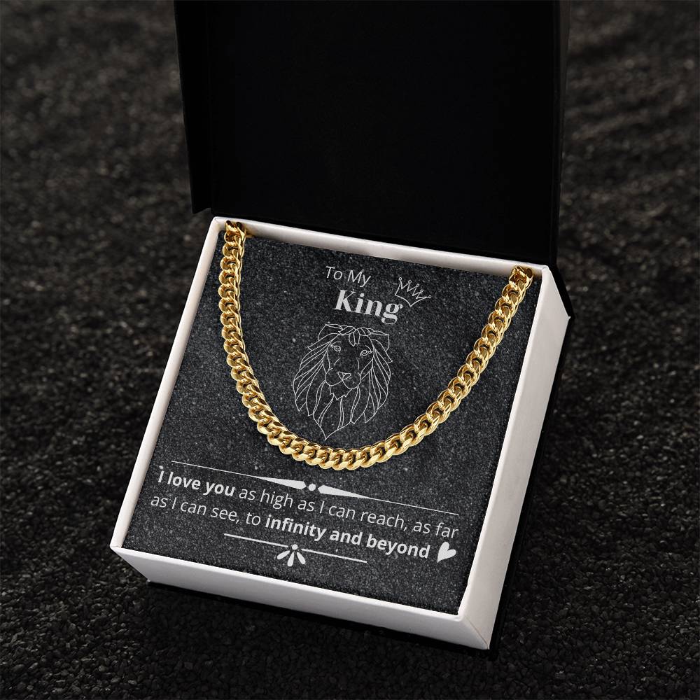 Necklace Gift For Husband Boyfriend Happy New Year Gift Cuban Link Chain